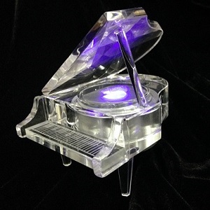 水晶三角钢琴MP3音乐盒