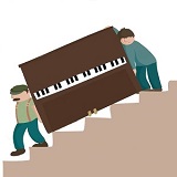 Upright Piano Moving by Stairs (Cost per level)