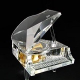 水晶三角钢琴音乐盒 - 透明