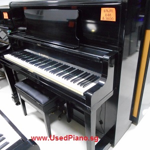 KAWAI K48 二手钢琴，黑色，30年，日本制造